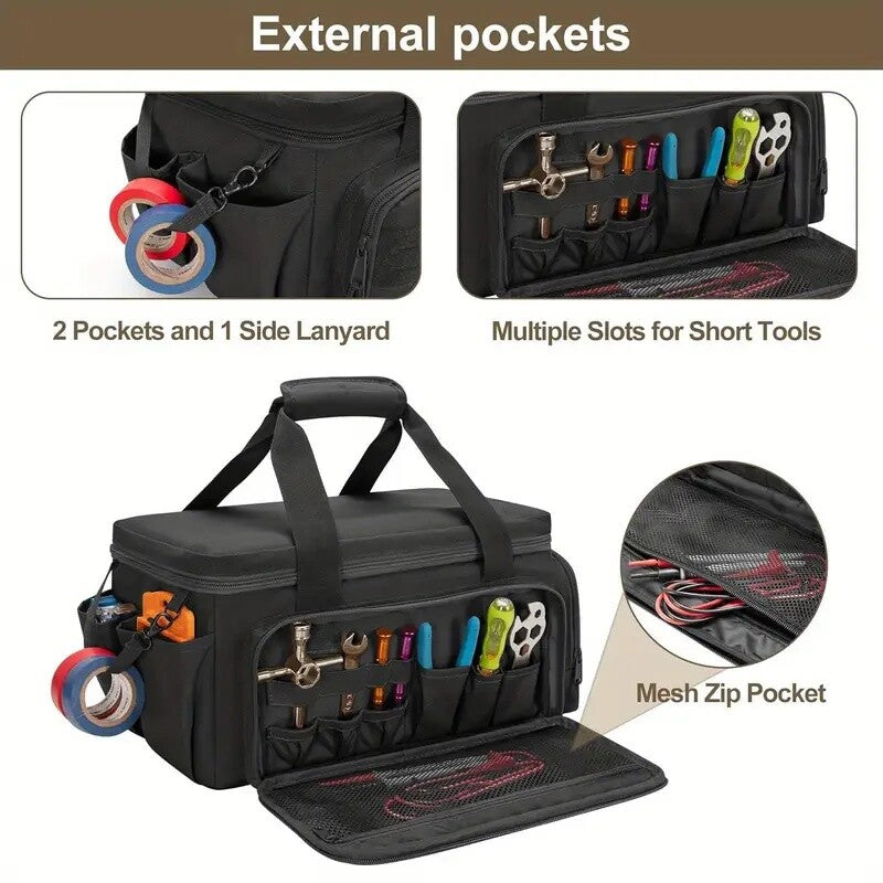 14"Durable Heavy Duty Durable Portable Tool Storage Bag Organizer,Larg