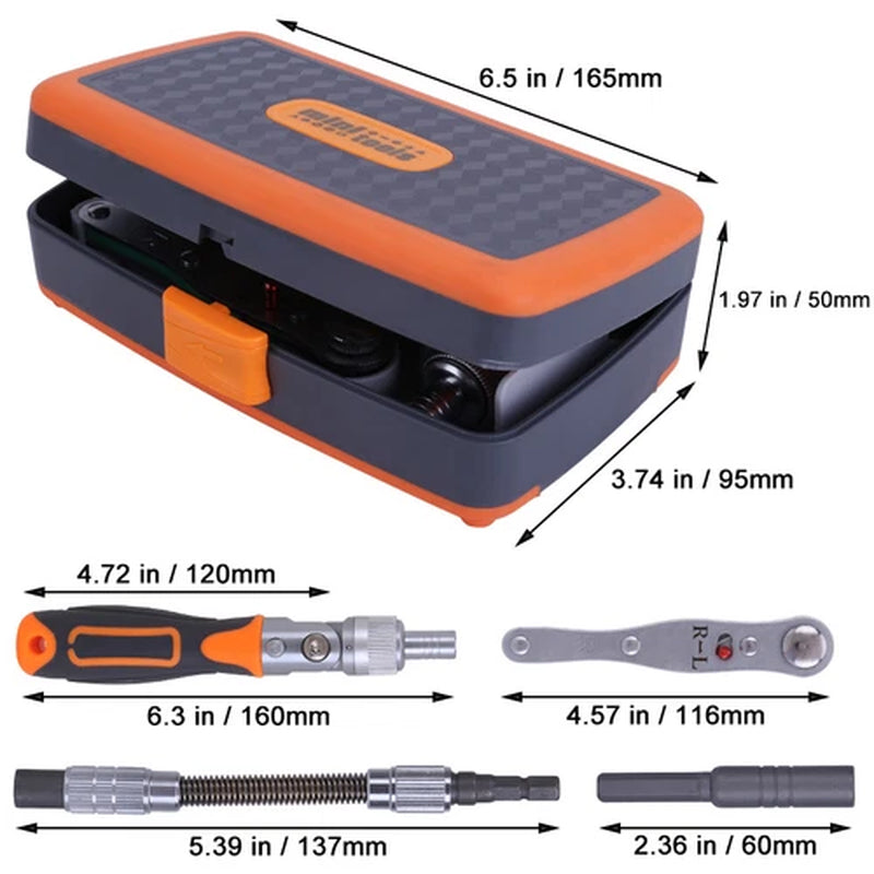 38Pcs Mini Mechanics Tool Set Socket Ratchet Screwdriver Wrench Repair Tool Kit