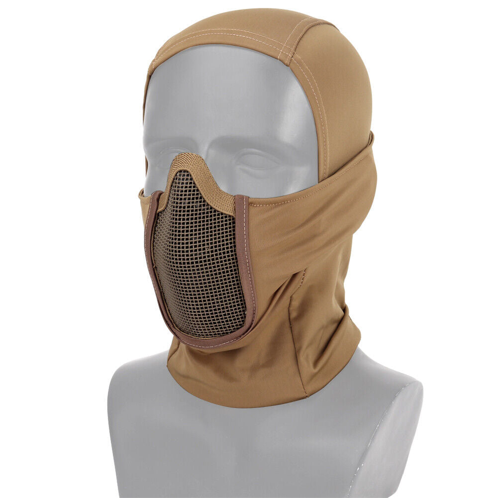 Balaclava Mesh Mask, Ninja Mask with Full Face Sun Protection Hood