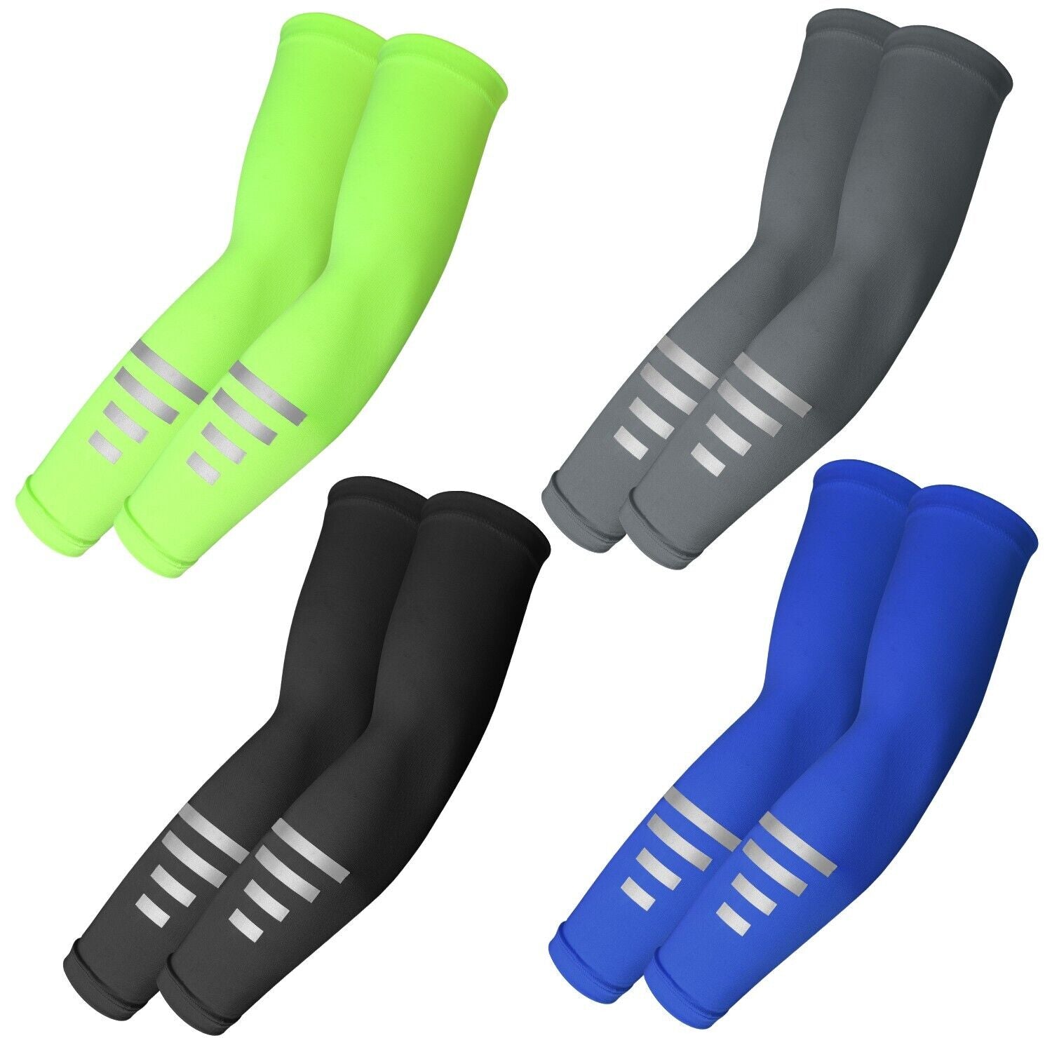 Reflective Sleeves Sunscreen Arm Sleeves Cycling Running UV Protection UPF 50+