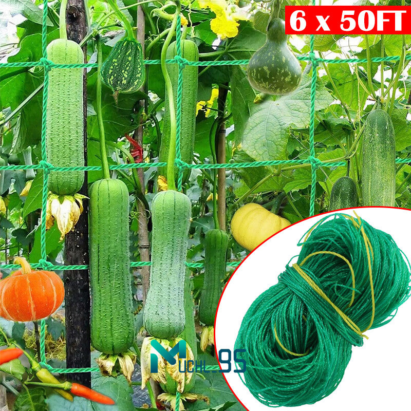 6/50Ft Garden Plant Trellis Netting Heavy Duty Mesh Netting for Climbing Plants
