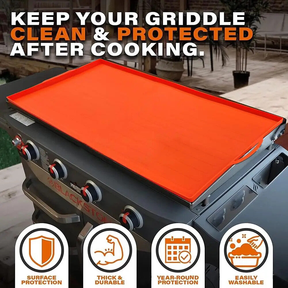 Silicone Griddle Mat Cover for 36'' Blackstone – Non-Stick, Heat-Resistant, Includes Free Drip Tray