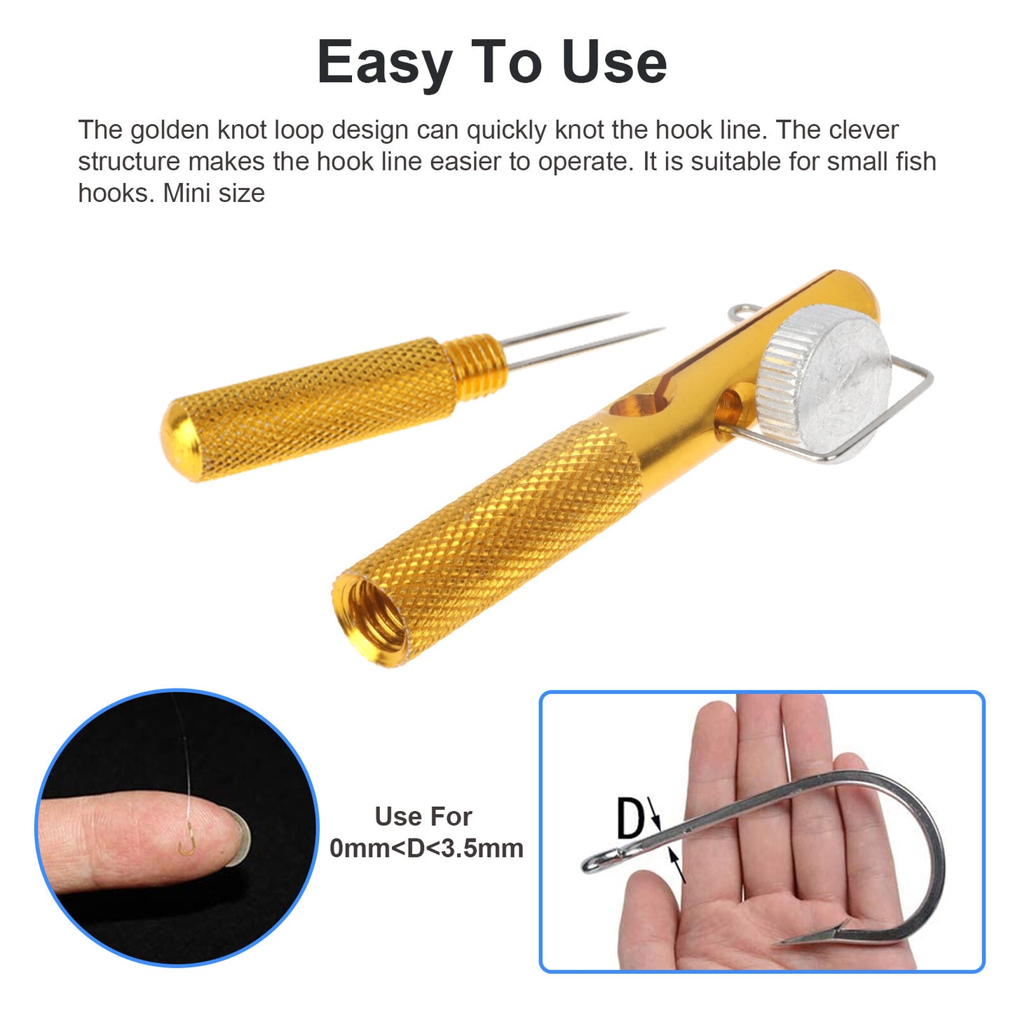 Fishing Quick Knot Tying Tool Fast Nail Knotter Line Cutter Clipper Nipper Hook