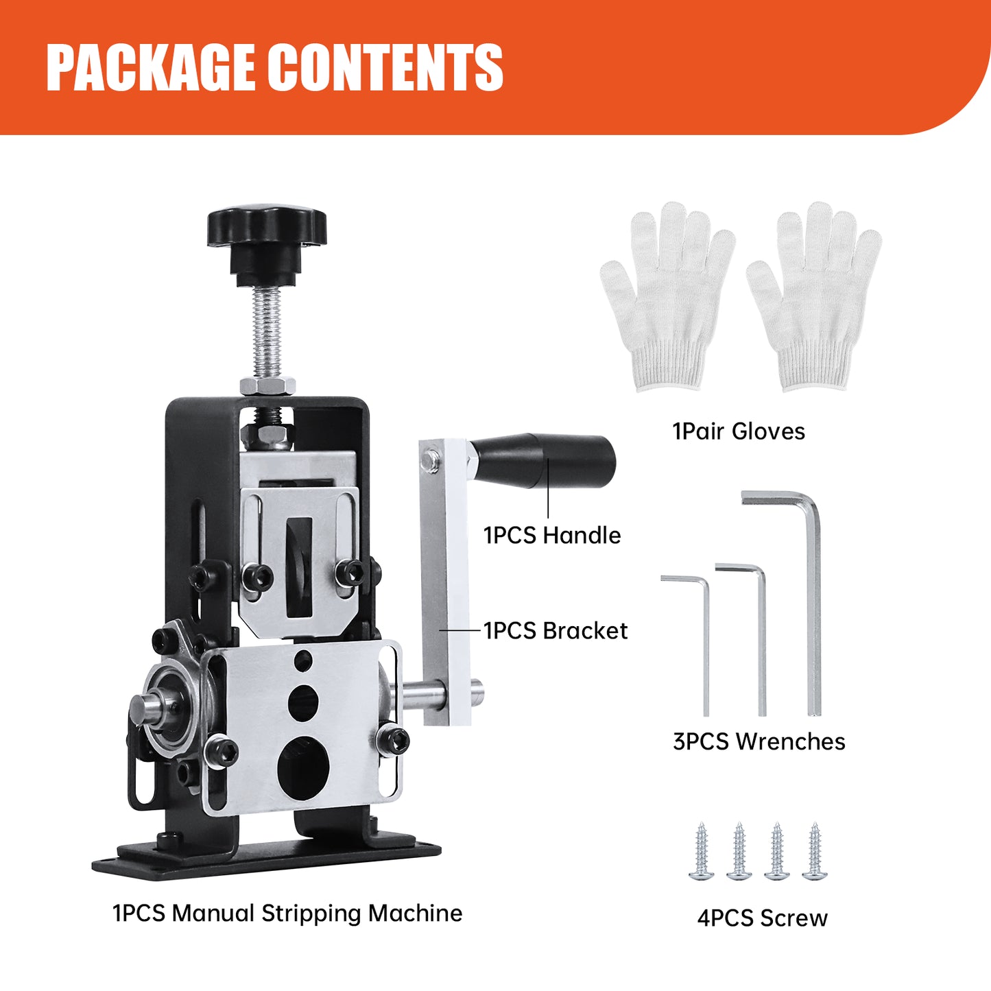 Manual Wire Stripping Machine Drill Powered Hand Crank Wire Stripper Tool 1-20MM