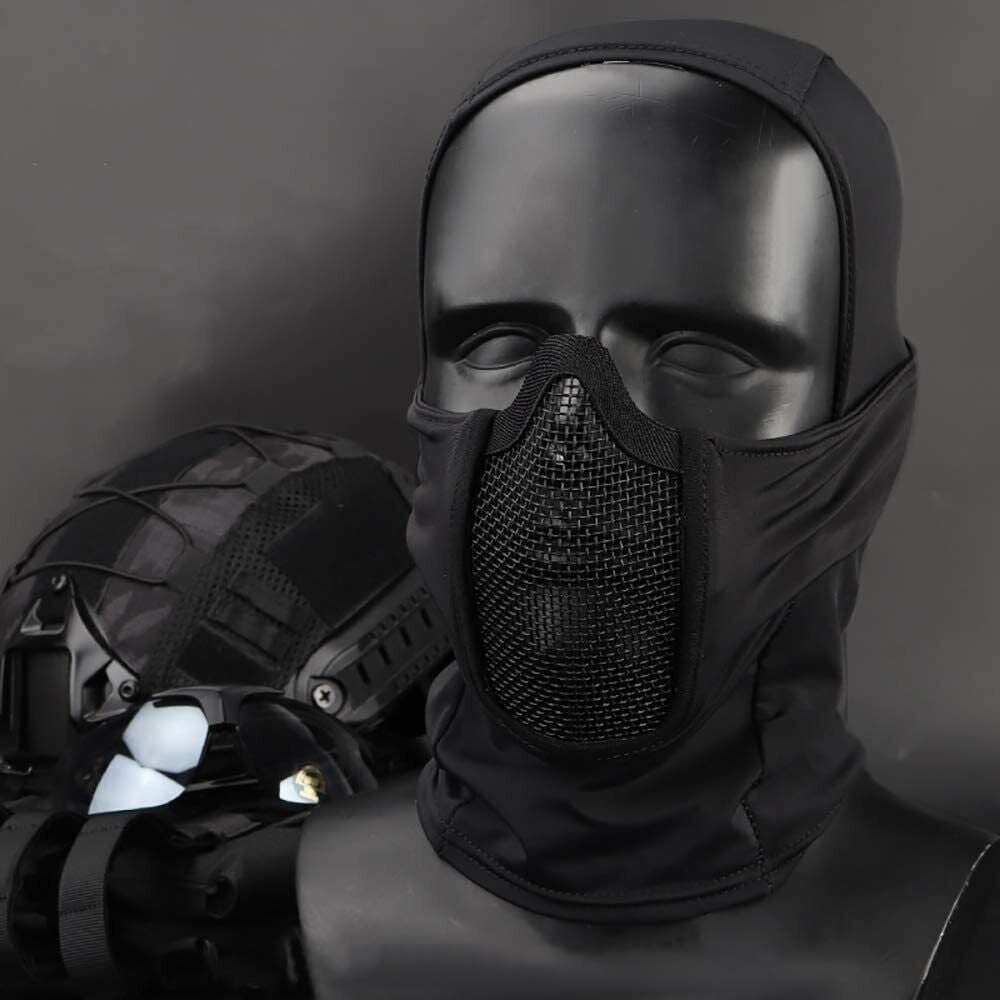 Balaclava Mesh Mask, Ninja Mask with Full Face Sun Protection Hood