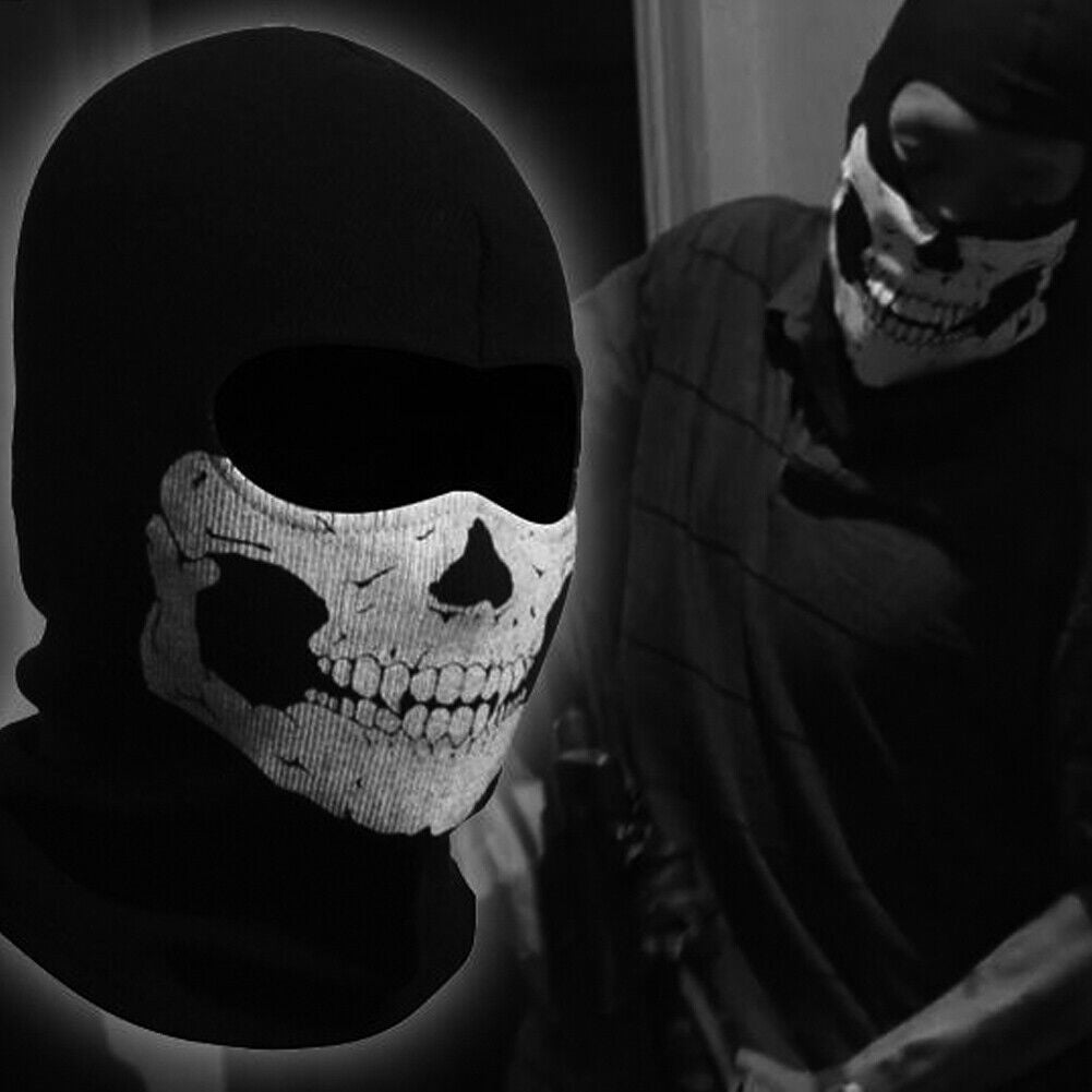 Motorcycle Game Balaclava Hood Ghost Skull Full Face Cover CS Halloween Mask