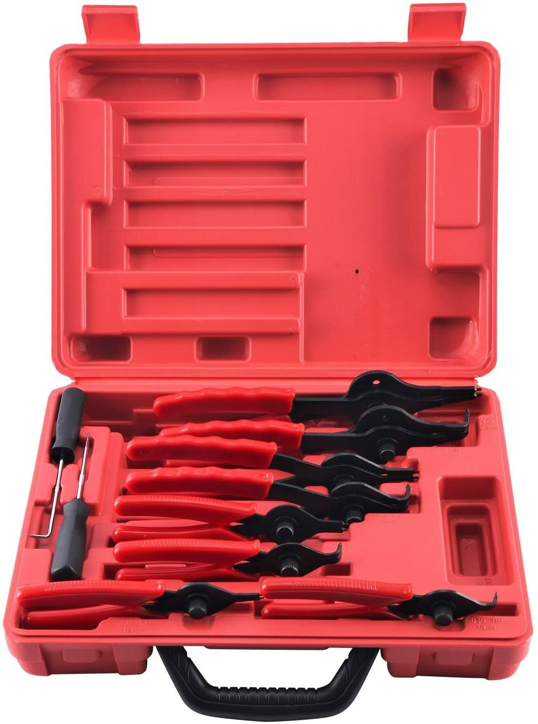  Heavy Duty 11Pcs Circlip Snap Ring Pliers Set Heat Treated Steel Vinyl Handles