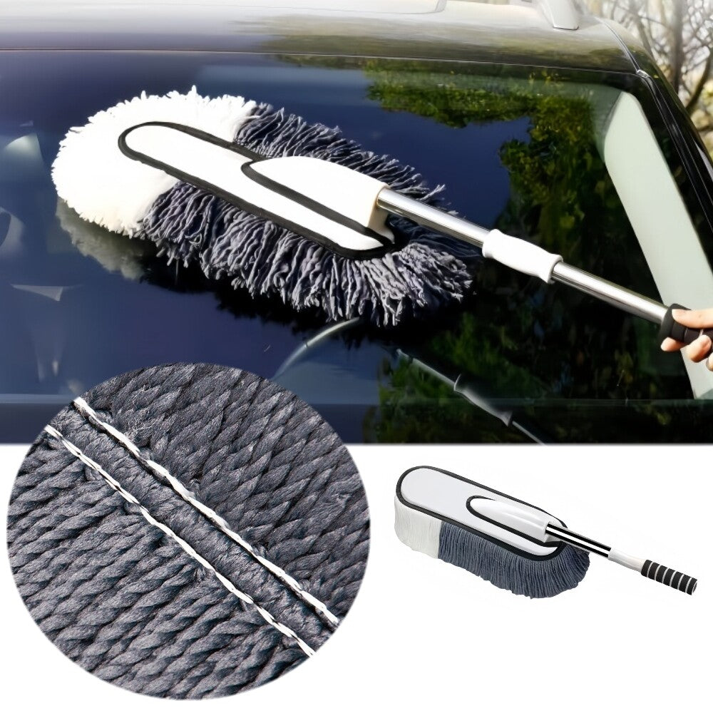 3PCS Microfiber Car Duster Cleaning Brush Exterior Anti-Scratch with Extendable