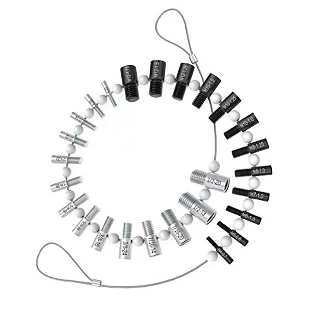 Nut and Bolt Thread Checker (Inch & Metric)- 26 Male/Female -14 Inch & 12 Metric