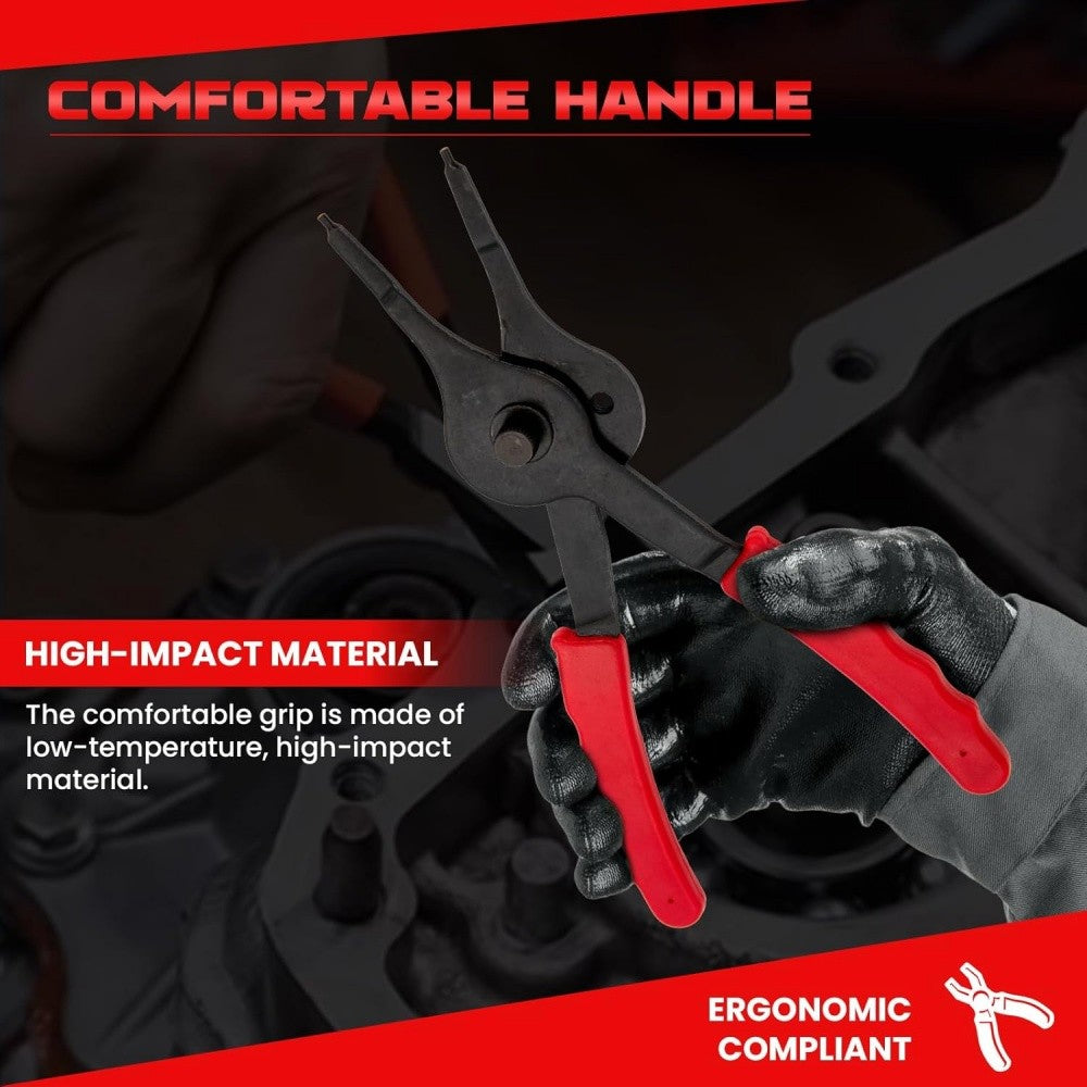 11PCS Snap Ring Pliers Set Circlips Auto Pliers Internal External Pliers