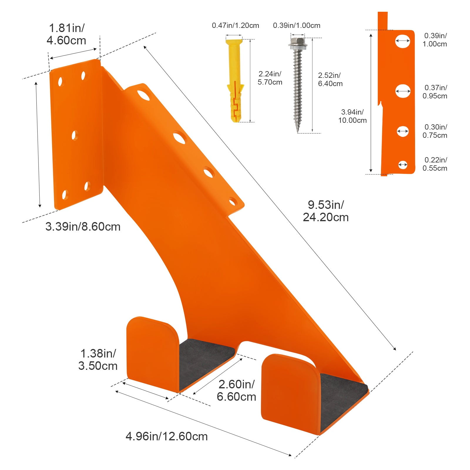 3In1 10" Heavy Duty Holder Chainsaw Holder  Chainsaw Wall Mount 10 Gauge Steel Chain 1PC