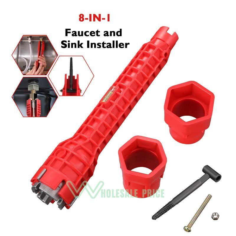 8 in 1 Faucet and Sink Installer Multi Tool Plumbing Repair Removal Tool USA