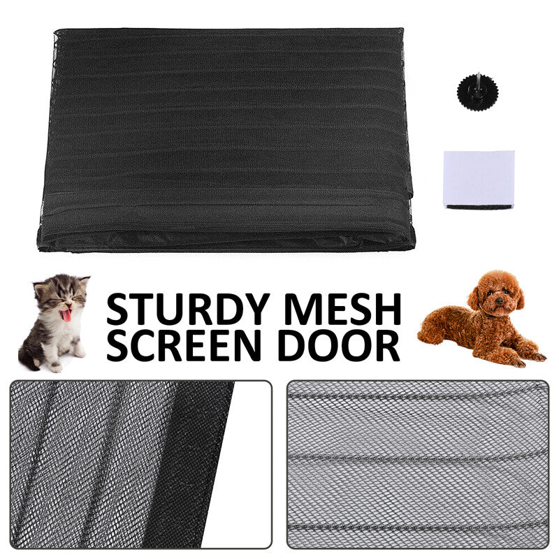 Magnetic Screen Door Mesh Curtain Heavy Duty Mosquito Net Bug Hands Free Closer