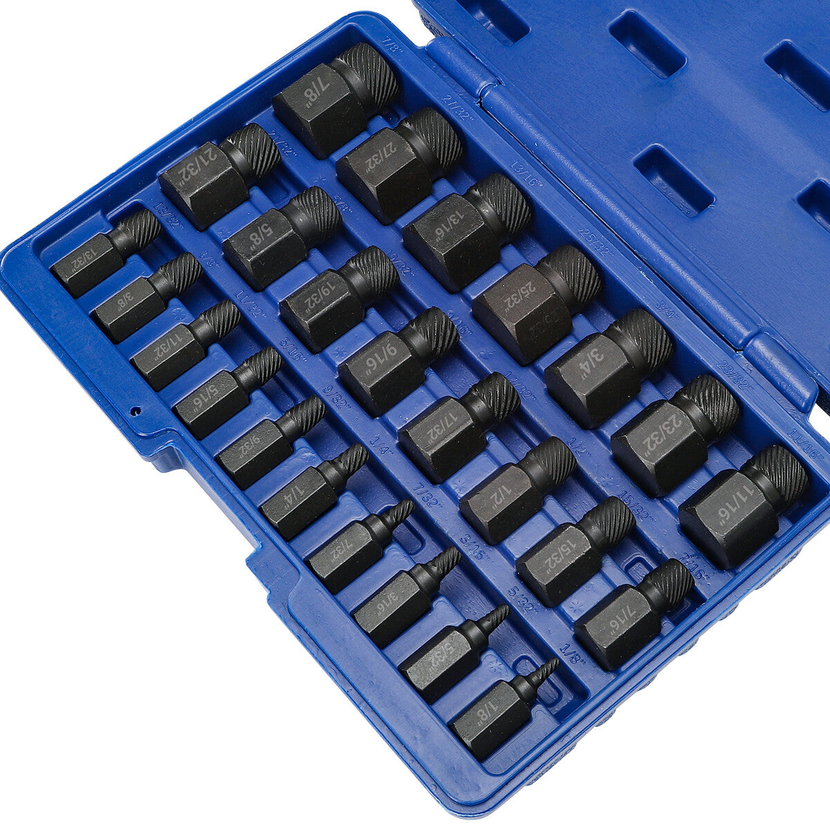25-Piece Easy Out Screws Bolt Extractor Socket Set Hex Head Rounded Bolt Remover