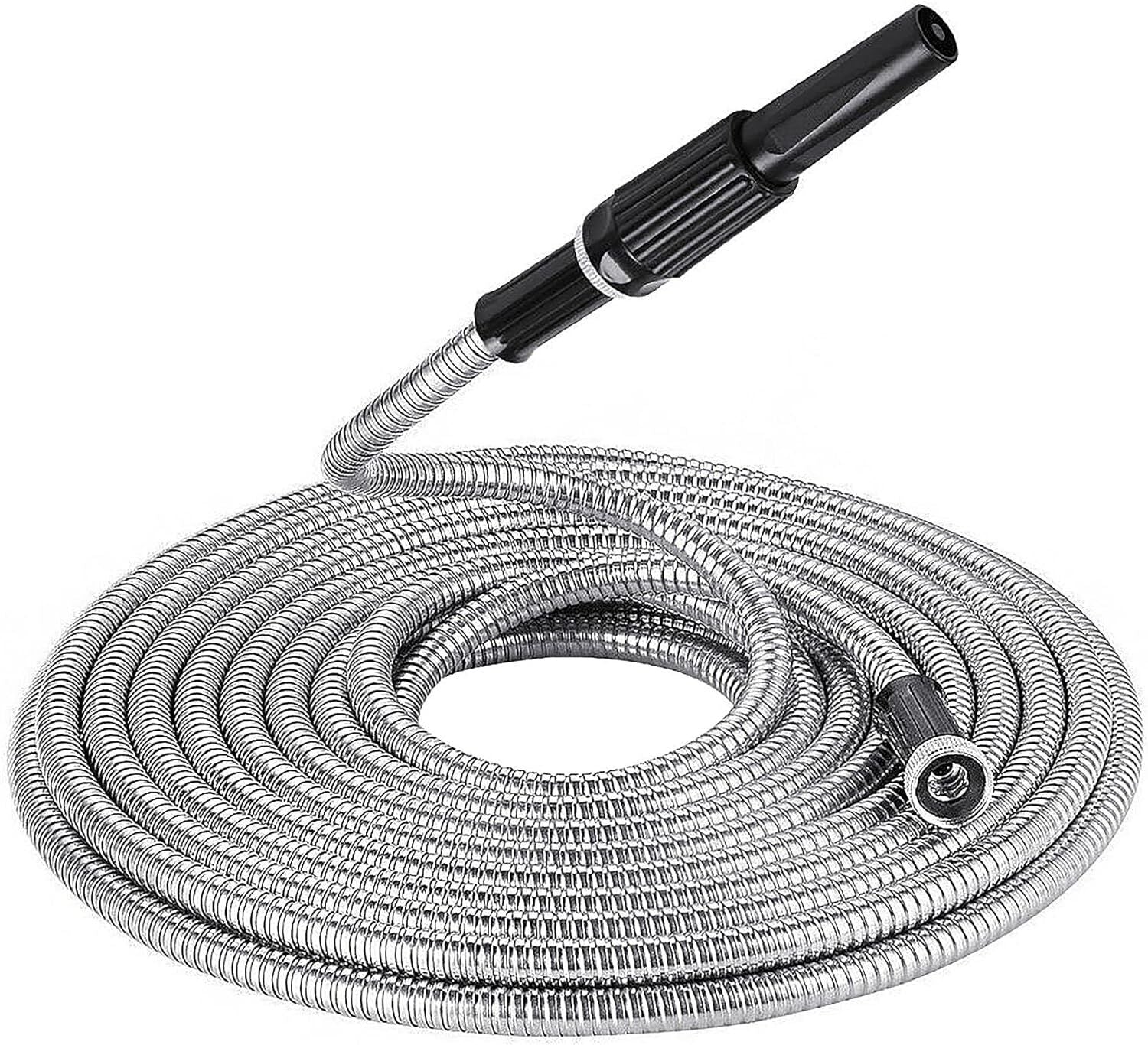 Stainless Steel Metal Garden Water Hose Flexible Heavy Duty Pipe 25FT / 50FT