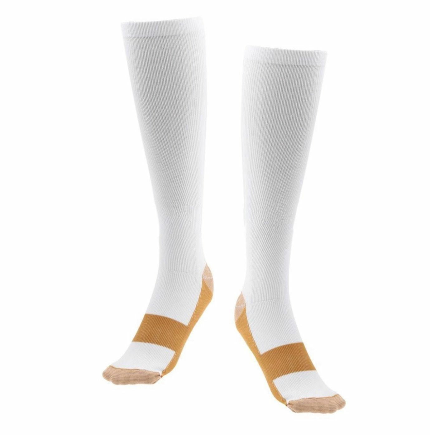 (3 Pairs) Copper Infused Compression Socks 20-30Mmhg Graduated Mens Womens S-XXL