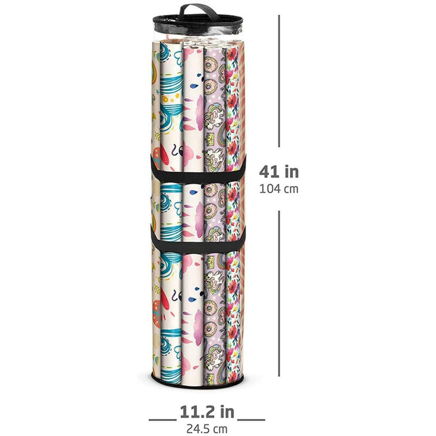 Christmas Wrapping Paper Storage Bag Container Organizer Plastic 41 Inch 24 Roll