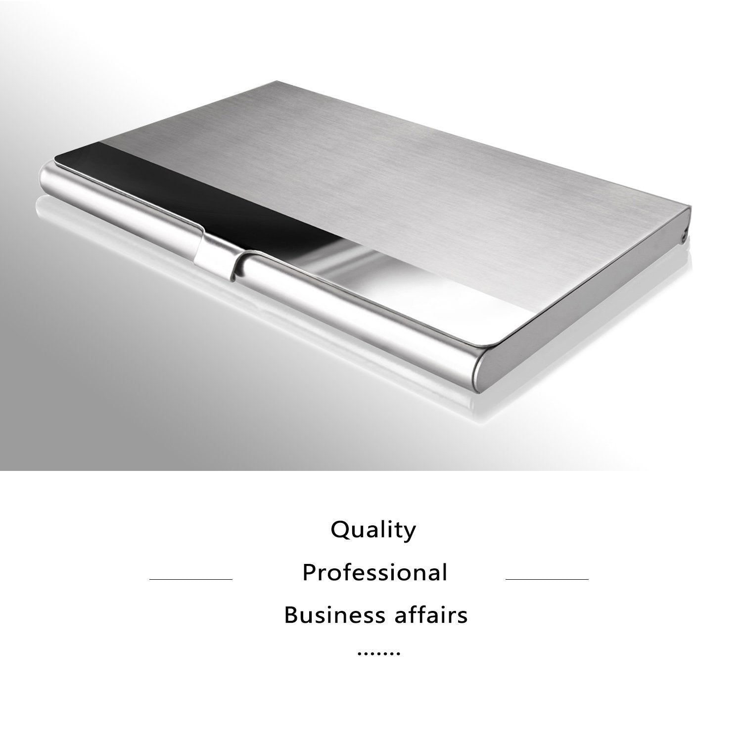 Stainless Steel Card Holder Case Pocket Metal Wallet for Business, ID, Credit