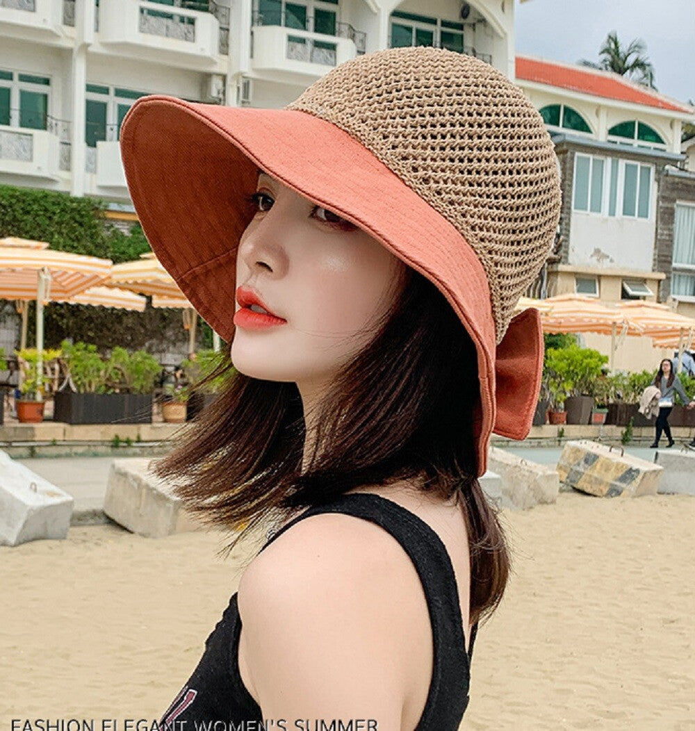 Women’S Floppy Straw Sun Hat – Wide Brim Beach Hat, Packable Summer Travel Cap