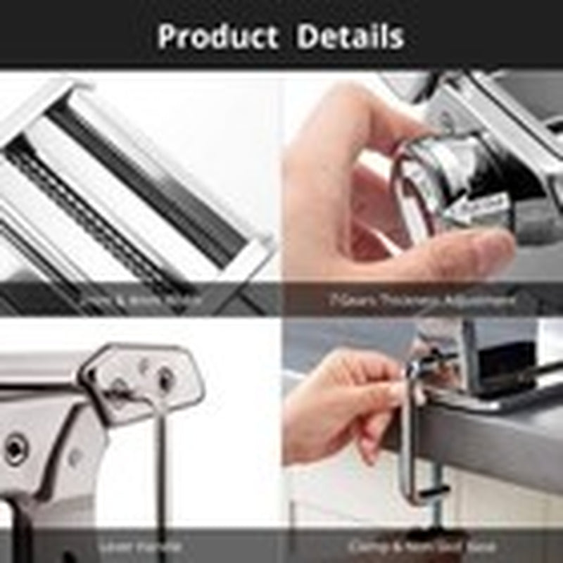 Homemade Pasta Maker Roller – Heavy-Duty Stainless Steel Machine for Spaghetti, Fettuccine & More