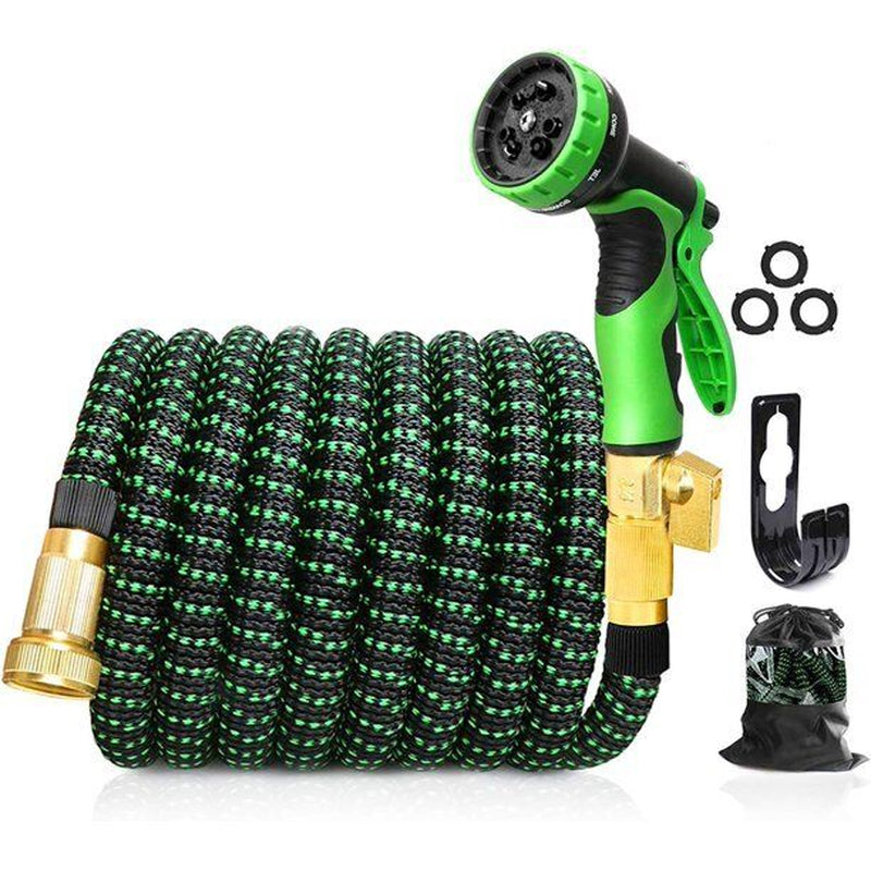 Expandable Flexible Garden Water Hose W Spray Nozzle 25, 50, 75, 100Ft