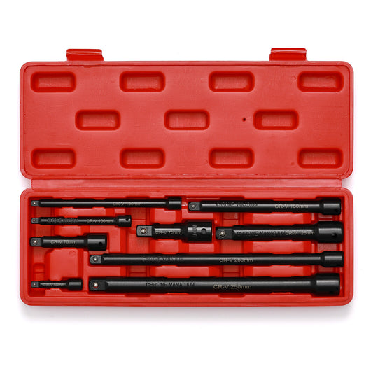 1/4",3/8",1/2" Drive Extension Bar Set, CR-V, 9 PCS Socket Extension Bars
