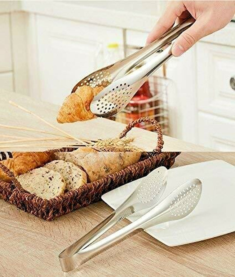 Stainless Steel Kitchen Tongs Serving Utensils BBQ Tongs for Cooking Heavy Duty