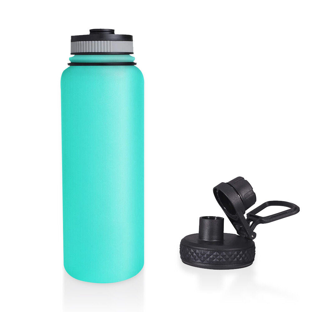 Water Bottle Stainless Steel Vacuum Double Wall Insulation Sport Wide Mouth 40 Oz 