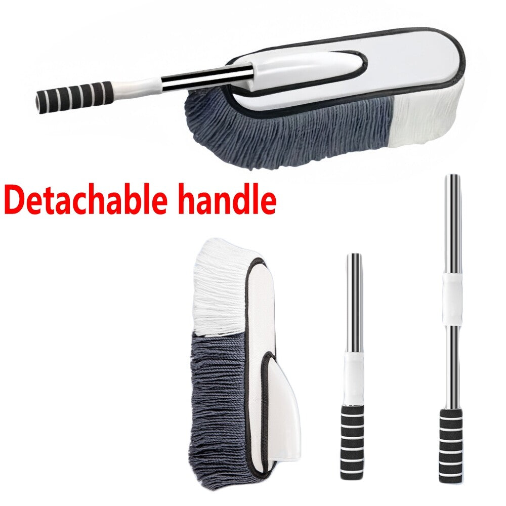 3PCS Microfiber Car Duster Cleaning Brush Exterior Anti-Scratch with Extendable