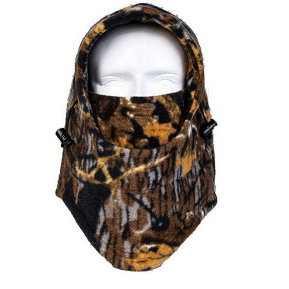 Camo Windproof Fleece Neck Warm Balaclava Ski Full Face Mask for Cold Weather