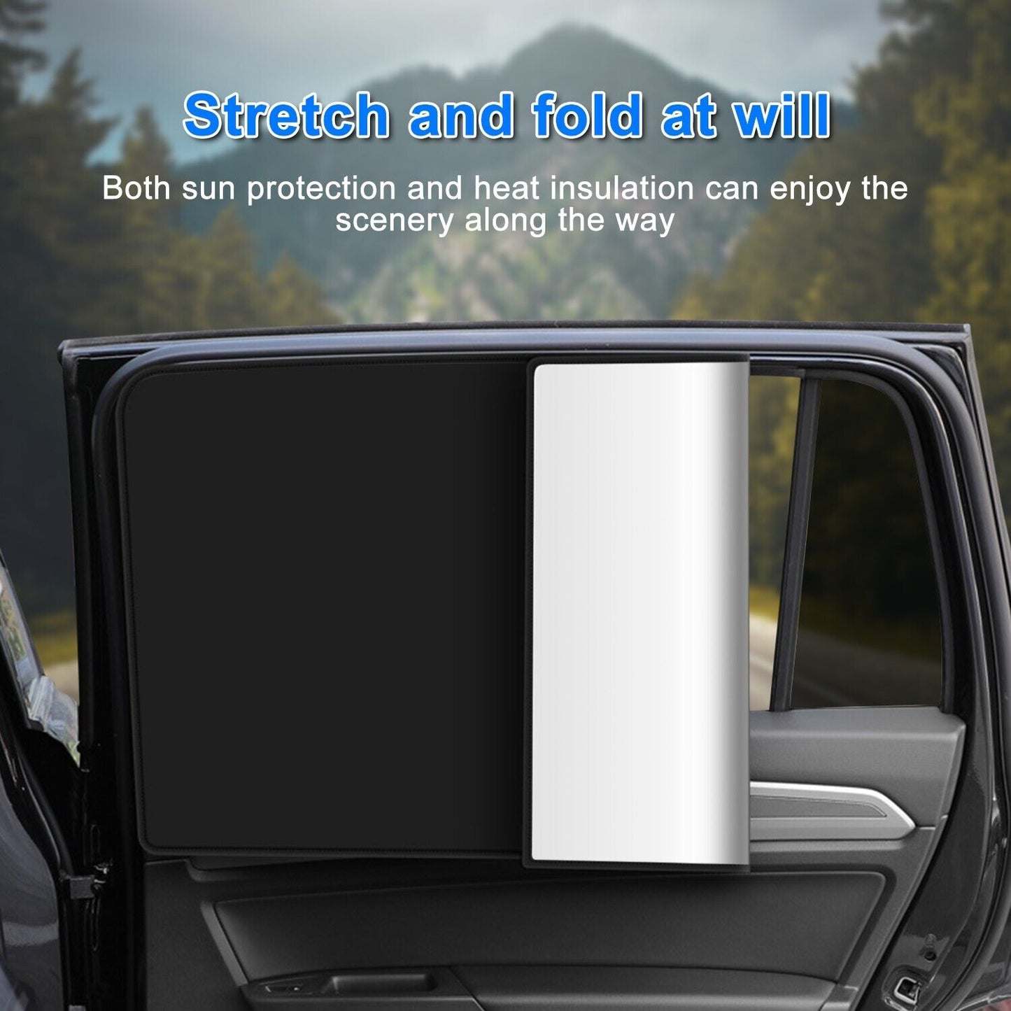 Magnetic Car Window Sun Shade – UV Protection & Privacy Screen for Front and Rear Windows (Set of 4