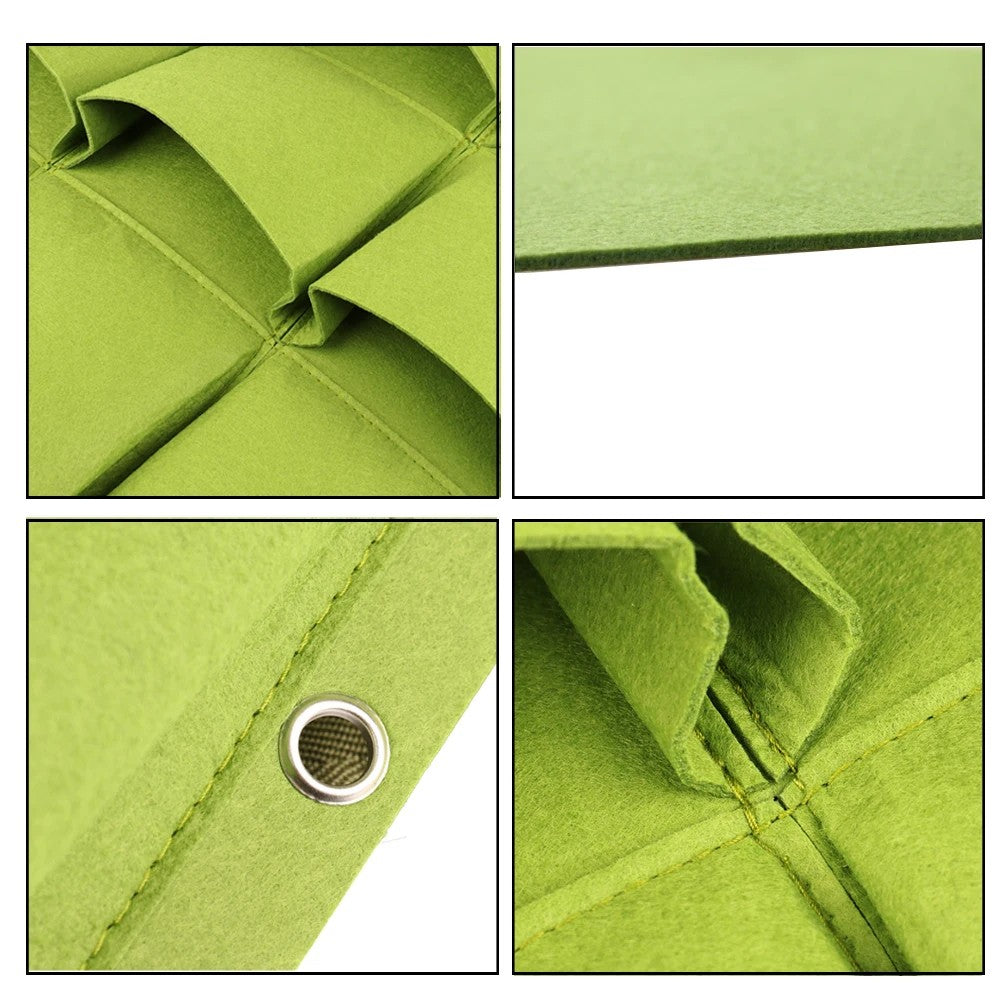 New 18 Pockets Wall Hanging Planting Bags Plant Grow Planter Living Bag Garden