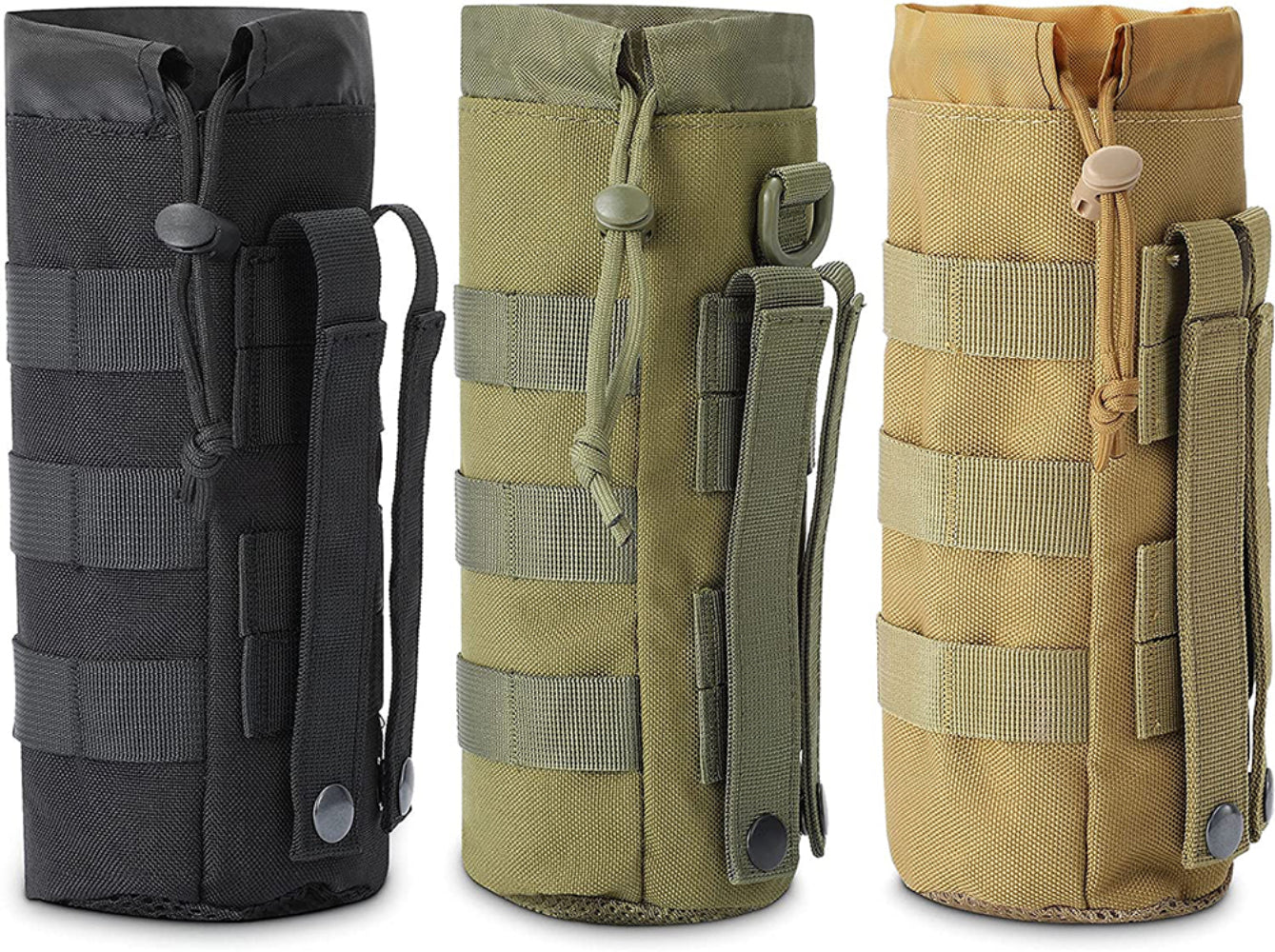 Molle Tactical Water Bottle Bag Pouch Kettle Holder Carrier Camping Hiking Bag