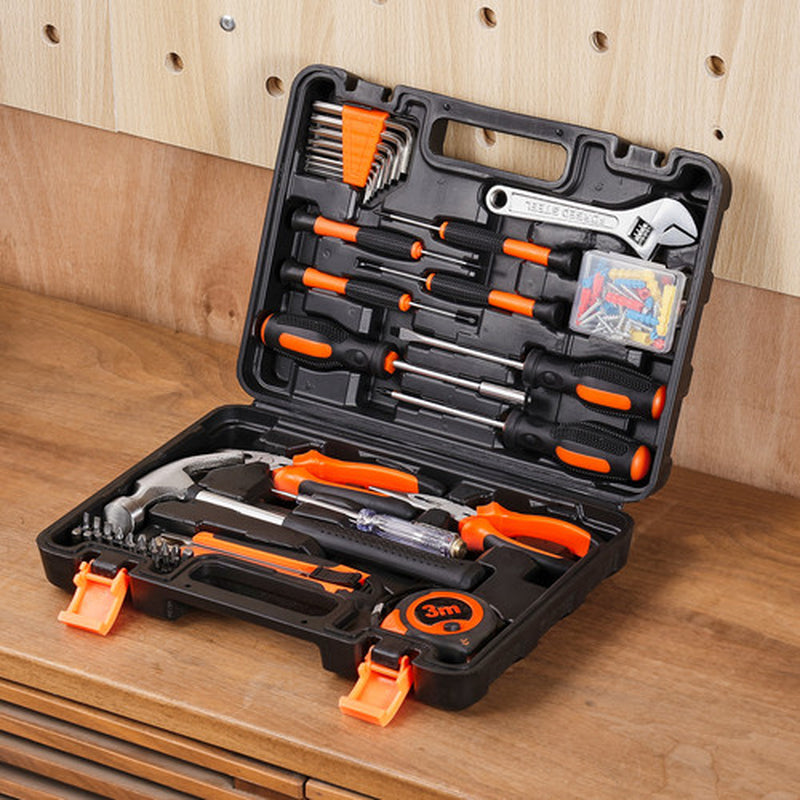 132 Pieces Tool Kit General Household Hand Tool Set with Portable Tool Case