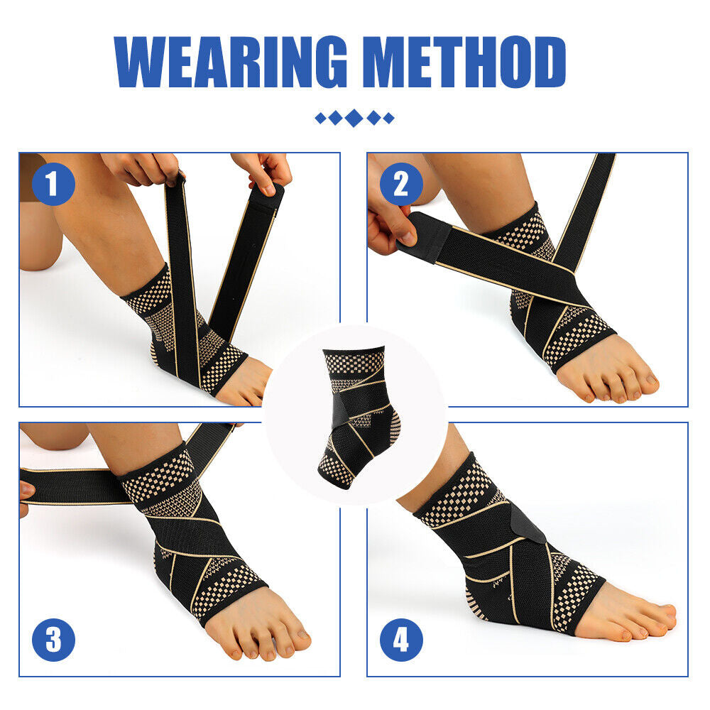 Ankle Foot Sleeves  Adjustable Wrap Foot Sleeves  for Sports Outdoor Sports