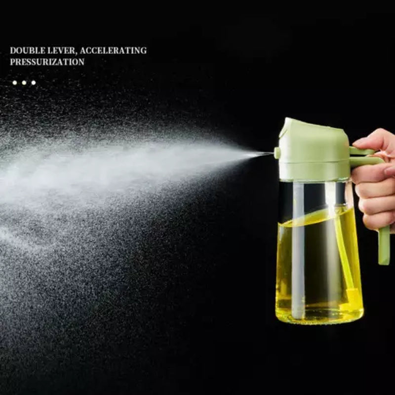 2-In-1 450ML Glass Oil Sprayer and Dispenser Spray Bottle Cooking Dispensers