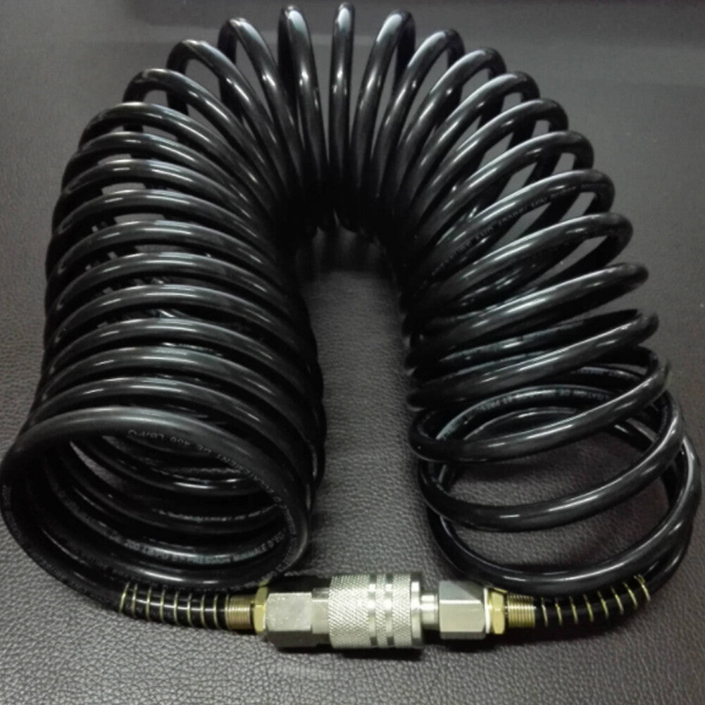 25FT Air Compressor Hose with 1/4'' NPT Fitting – Heavy-Duty Rubber for Roofing & Carpentry