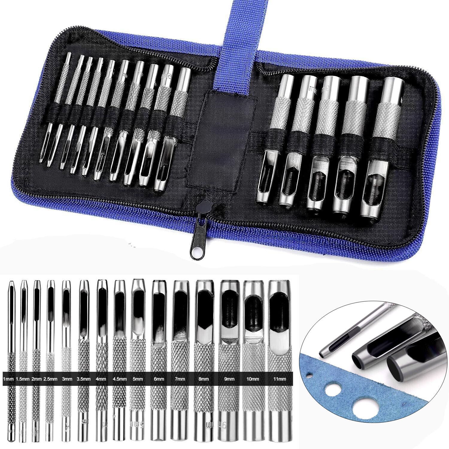 Leather Hole Punches round Hole Punch Set Hollow Punch Set DIY Leather Punch Set