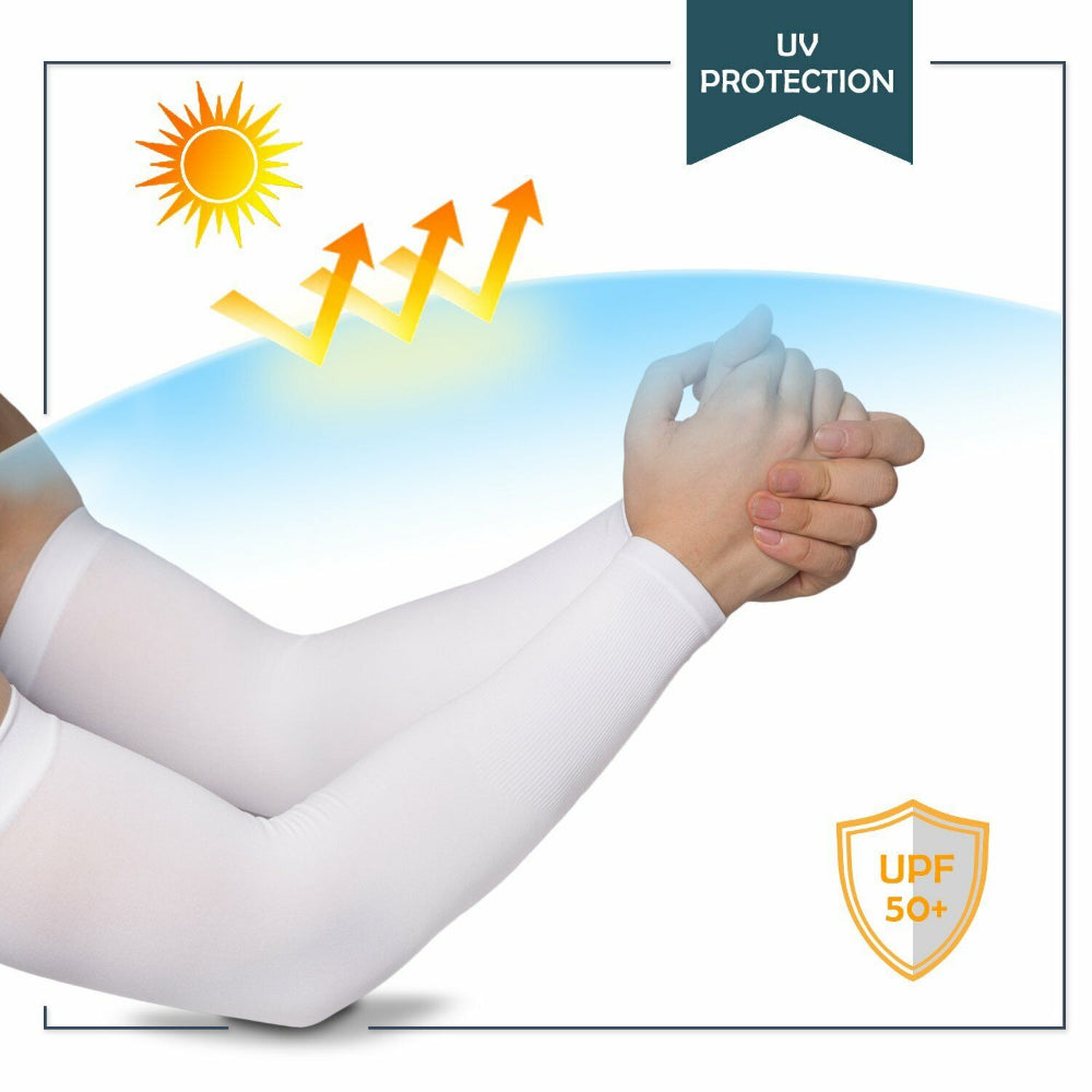 1PR Arm Sleeves UV Sun Protection Arm Cover Cuff for Men Women Outdoor Sport