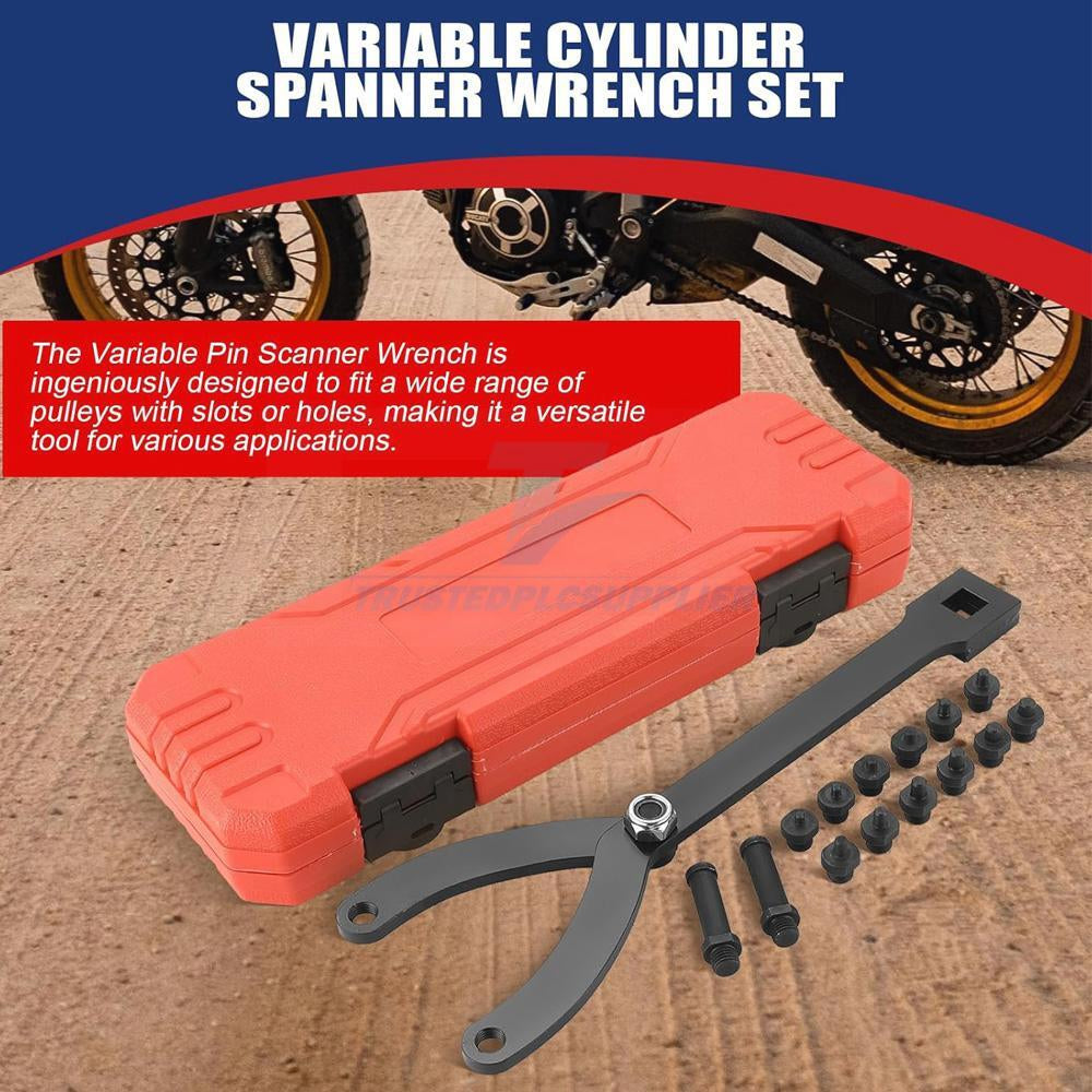 Adjustable Variable Pin Spanner Wrench Tool 1/4In-5In Pulley Puller Remove New