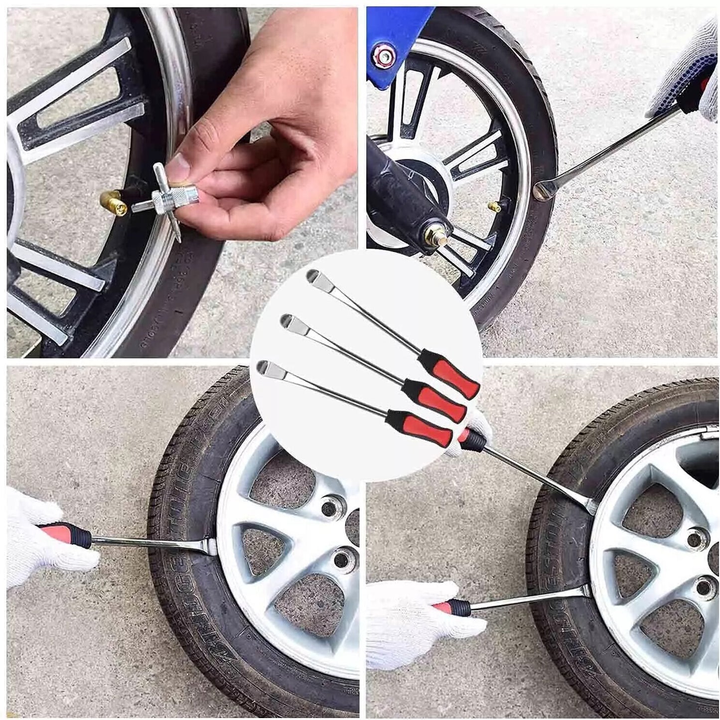 Steel Tire Spoon Lever Iron Kit Professional Motorcycle Tire Changing Tool !`
