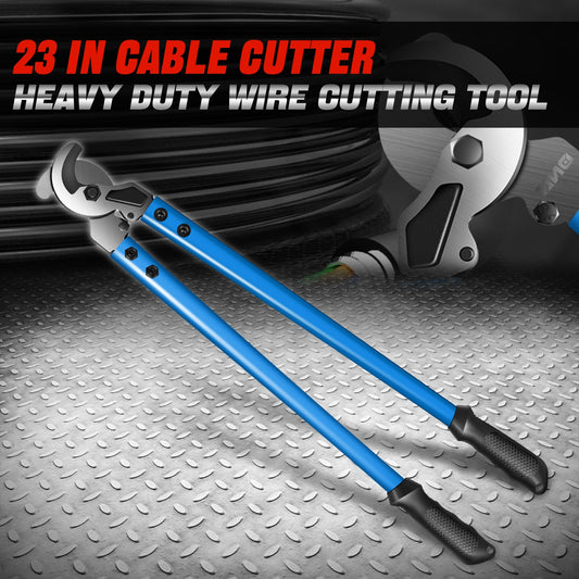 Heavy Duty 23" Wire Cutting Tool W/ Smooth Mating Jaws & Rubber Handles Blue