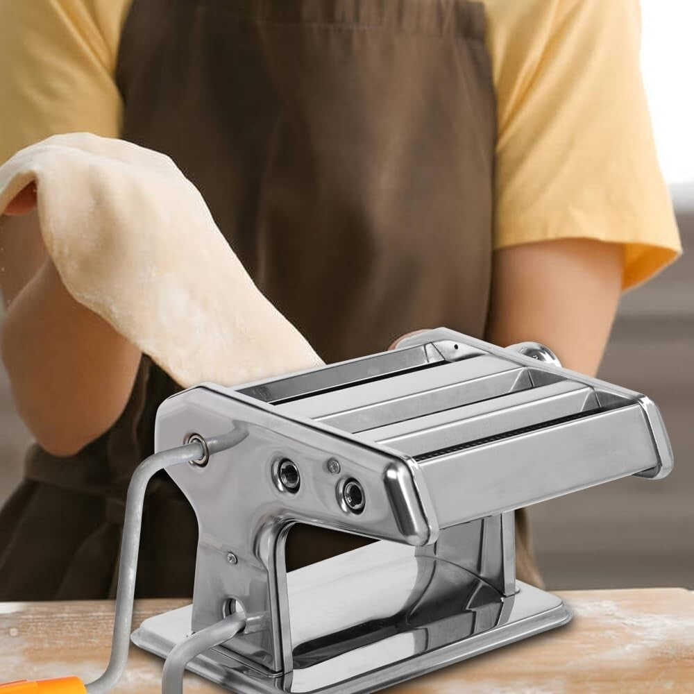 Homemade Pasta Maker Roller – Heavy-Duty Stainless Steel Machine for Spaghetti, Fettuccine & More
