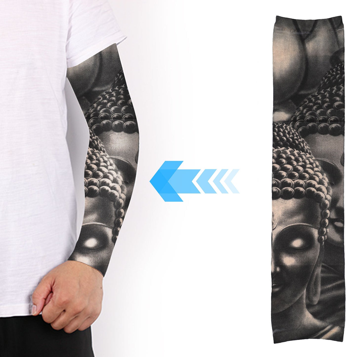 Slip-On Realistic Tattoo Arm Sleeves – UV Protection & Temporary Ink Style Arm Sleeve for Indoor Outdoor