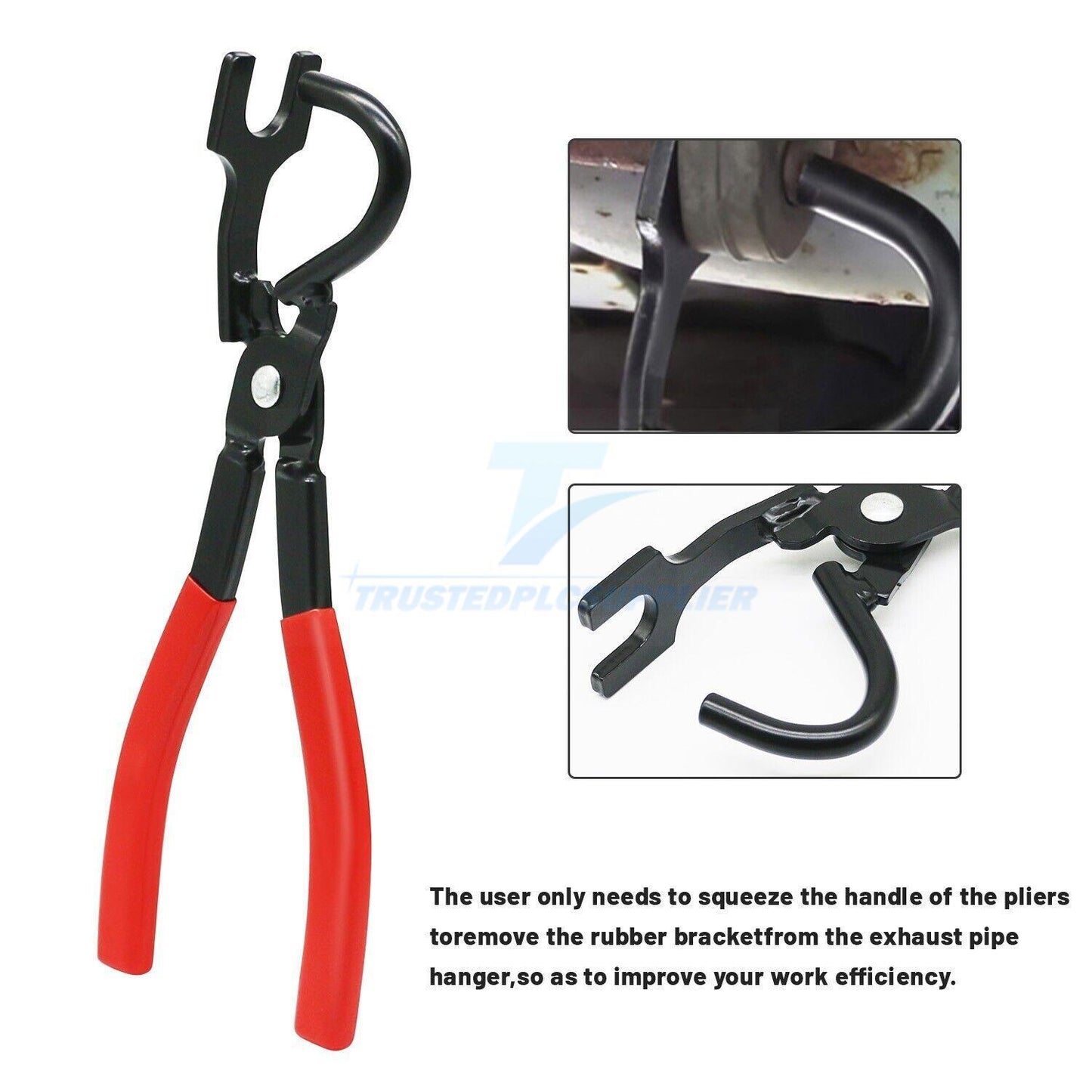Heavy Duty Exhaust Hanger Removal Pliers Grommets Removal Tool Muffler Rubber Hanger Plier