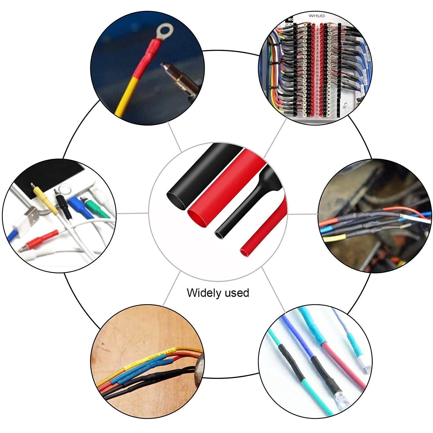 560Pcs HEAT SHRINK TUBING Insulation Shrinkable Tube 2:1 Wire Cable Sleeve W BOX