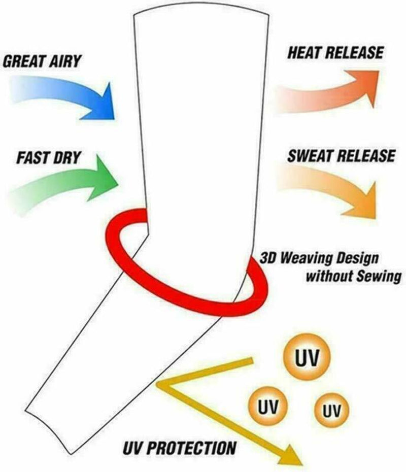 10PCS Tattoo Cooling Arm Sleeves Cover Outdoor Sport Summer UV Sun Protection