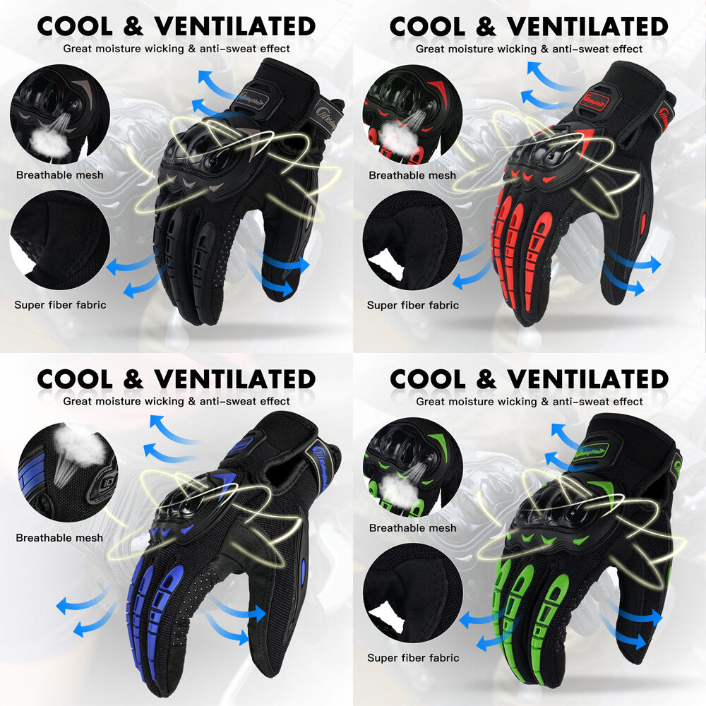 Motorcycle Gloves for Men Women Full Finger Touchscreen Motorbike Riding Gloves