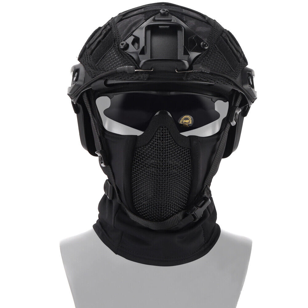 Balaclava Mesh Mask, Ninja Mask with Full Face Sun Protection Hood