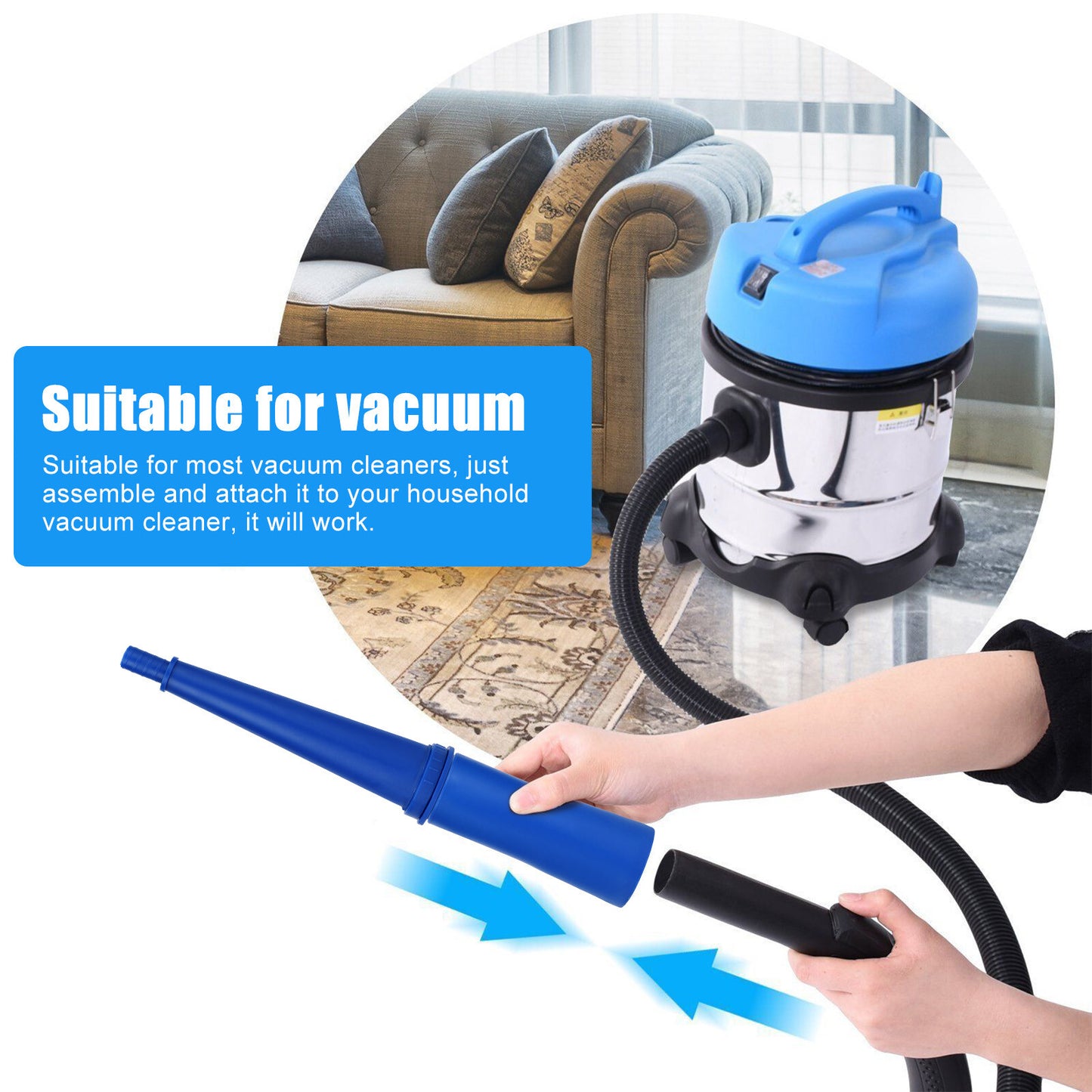 Dryer Vent Cleaner Kit Vacuum Hose Attachment Brush Lint Remover Power Washer
